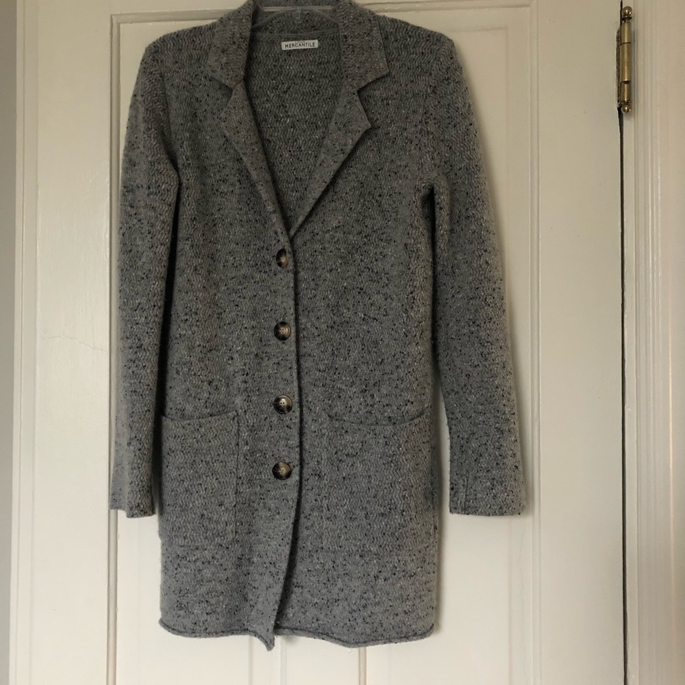 J Crew Mercantile Button Up Sweater Blazer